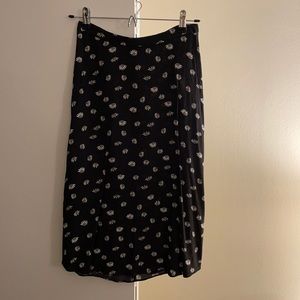 Aritzia Wilfred midi skirt with flower print